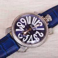 Gaga Milano Brand watch Most popular round big dial gaga watch fashion mechanical watch for men and women Luxury watches gaga gold diamond case wristwatch