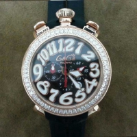 GAGA Milano watch Luxury gaga milano diamond watch big dial gaga watch natural rubber watchband quartz watch