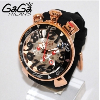 GaGa Milano Chrono 48MM 6056.6 luxury Italian Gaga watch , fashion Gaga quartz watch six-pin unisex large dial 48mm super 3D numbers
