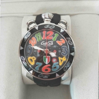 Gaga Milano CHRONO 48MM 6050 UNISEX fashion quartz wrist watch six-pin super 3D numbers luxury gaga watch