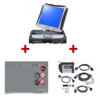 Mercedes star diagnosis Compact 4 with Panasonic CF-19 laptop installed V2019.9 Mercedes Benz Xentry das software ready to use