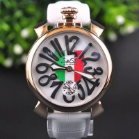 GAGA! 2017 New style Gaga milano watches with Italy Flag decoration big dial 4.8cm gaga watch for men for women