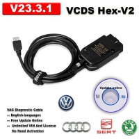 VCDS V2 Unlimited 23.3.1 Ross Tech VCDS Hex-V2 Enthusiast K + CAN USB Interface Unlimited Diagnose Interface With V23.3.1 VCDS V2 Download Software With Full license