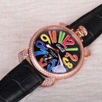 Gaga Milano Brand watch Most popular round big dial gaga watch fashion mechanical watch for men and women Luxury watches gaga gold diamond case wristwatch